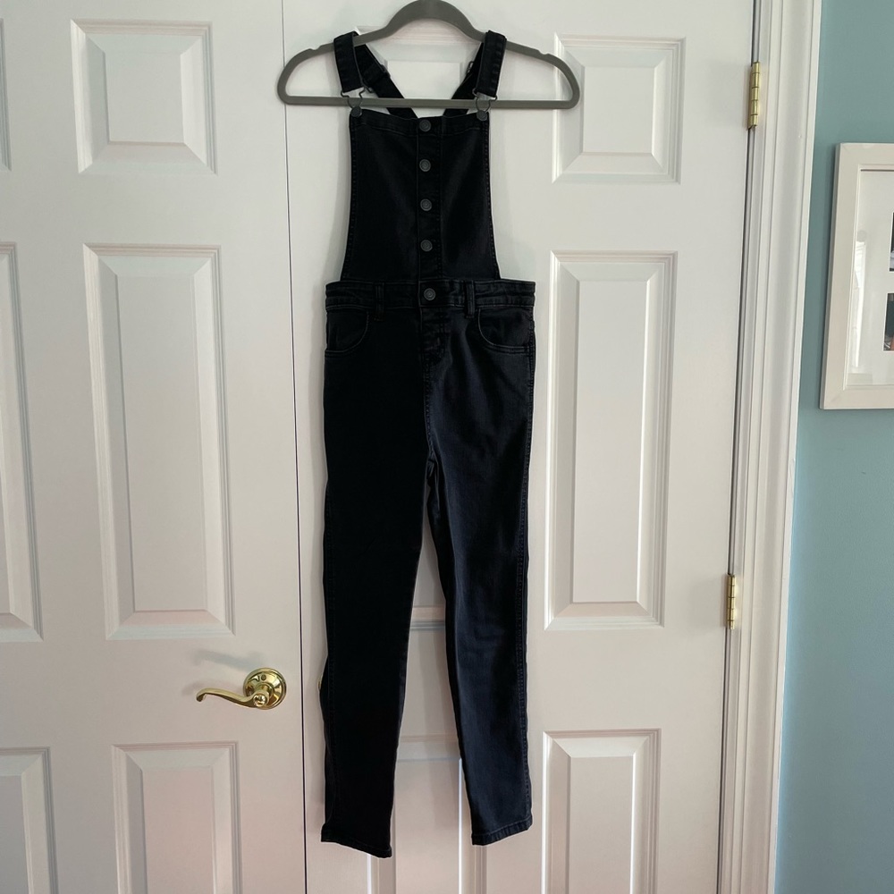 Girls black overalls size 10/12 Cat & Jack